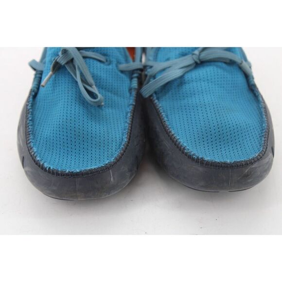 SWIMS Rubber & Mesh Loafer Boat Shoes Teal Gray Size 8M - Picture 5 of 11